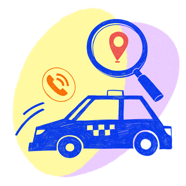 Finding and hailing a cab PNG, SVG