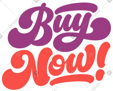 Lettering buy now! PNG, SVG