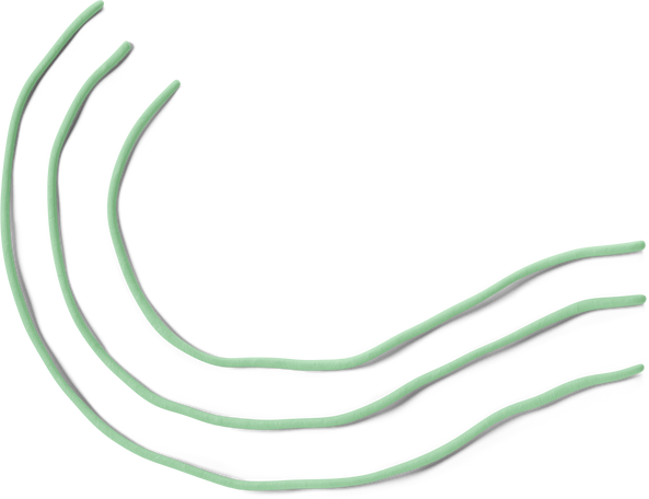 Green curved lines Illustration in PNG, SVG