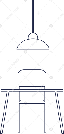 desk chair lamp coworking space PNG、SVG