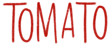 Tomato lettering PNG, SVG
