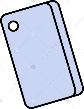small smartphone from back Illustration in PNG, SVG