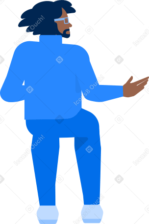 male is sitting view from back Illustration in PNG, SVG