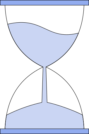 light blue hourglass Illustration in PNG, SVG