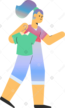 girl with shirt in hands PNG, SVG