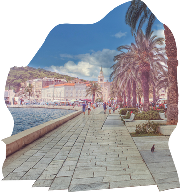 Background with the seaside promenade PNG, SVG