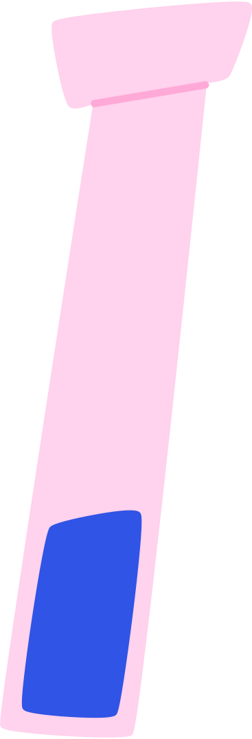 pink test tube with blue liquid PNG, SVG