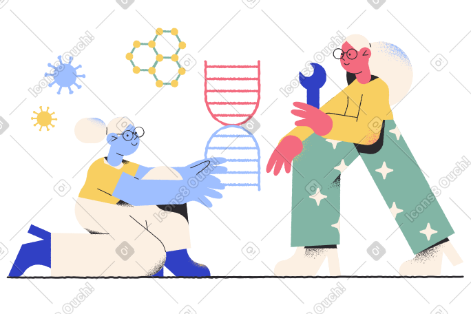 基因工程与人类组装 dna PNG, SVG