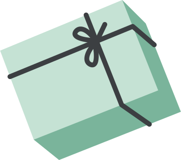 green gift box PNG, SVG