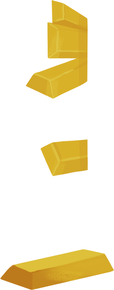 gold bars PNG, SVG