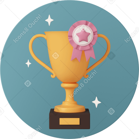 3D trophy cup в PNG, SVG
