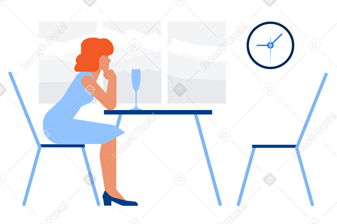 Waiting Illustration in PNG, SVG