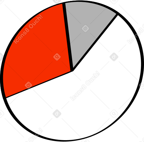 pie chart white graph в PNG, SVG