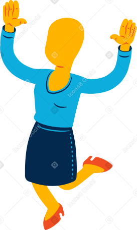 woman jumping Illustration in PNG, SVG