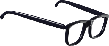 side view of black eyeglasses PNG, SVG