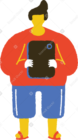 человек с телефоном в PNG, SVG