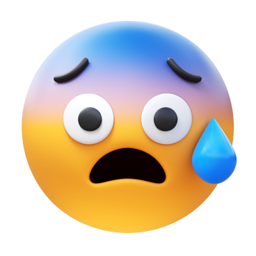 anxious face with sweat PNG, SVG