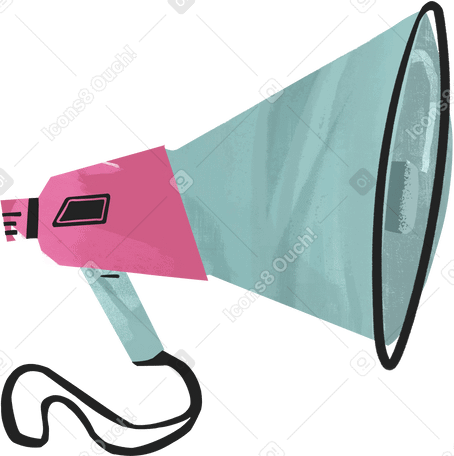 megaphone Illustration in PNG, SVG