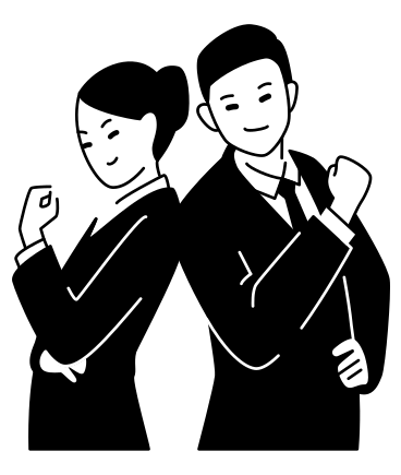 Donna e uomo aziendale di successo PNG, SVG