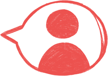 bubble with a red user PNG, SVG