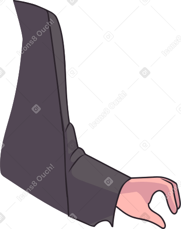 hand of man in suit PNG、SVG