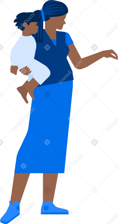 Femme avec un bébé dans les bras PNG, SVG