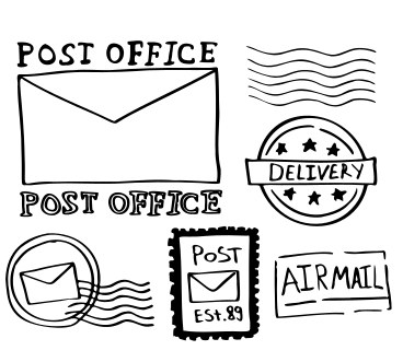 Mail and post office signs and marks PNG, SVG