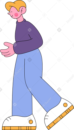 man with bent arm Illustration in PNG, SVG