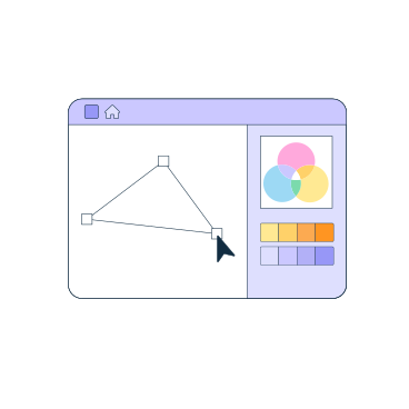 Zeichnen eines dreiecks in einem grafikeditor PNG, SVG