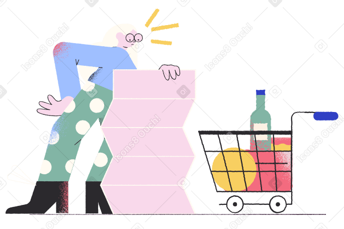 Shopping Illustration in PNG, SVG