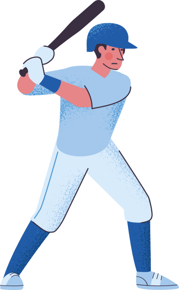 baseball player PNG, SVG