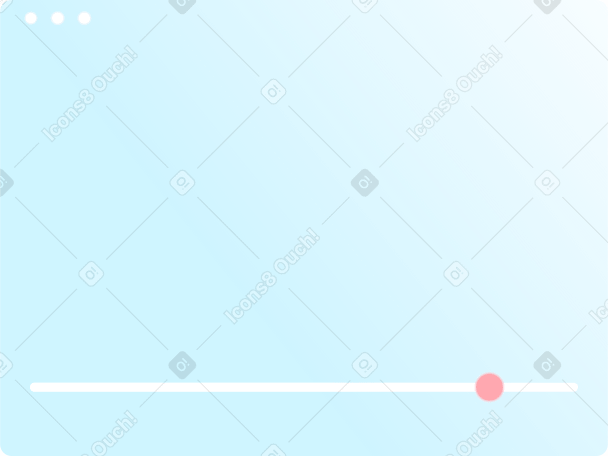 Navegador de vídeo retangular azul pastel PNG, SVG