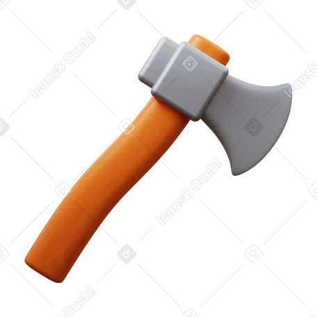 3D small axe PNG, SVG