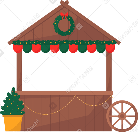 christmas shop background Illustration in PNG, SVG