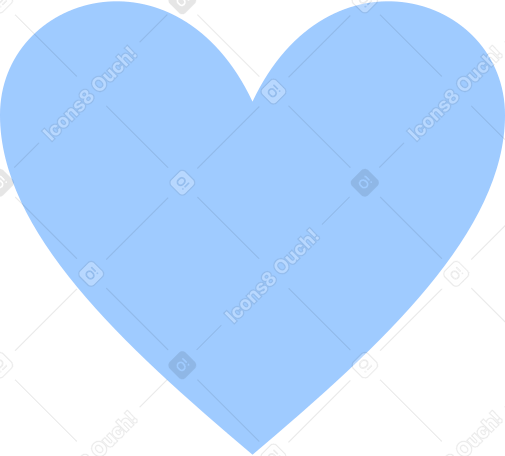 light blue heart PNG, SVG