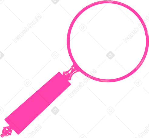 Розовое увеличительное стекло в PNG, SVG