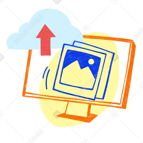 Сloud storage for photos and files PNG, SVG