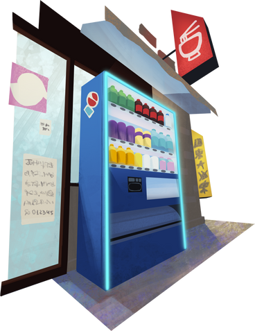Vending machine near supermarket в PNG, SVG