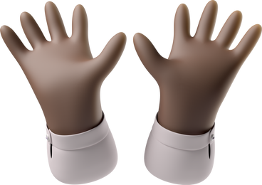 Open black skin hands PNG, SVG