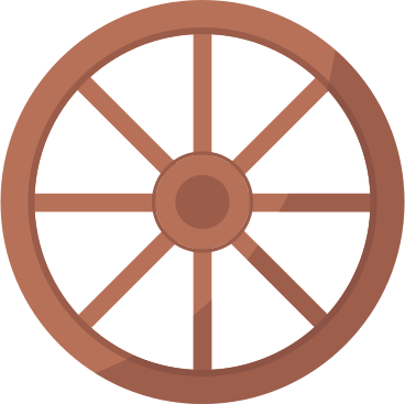 wooden wagon wheel PNG, SVG