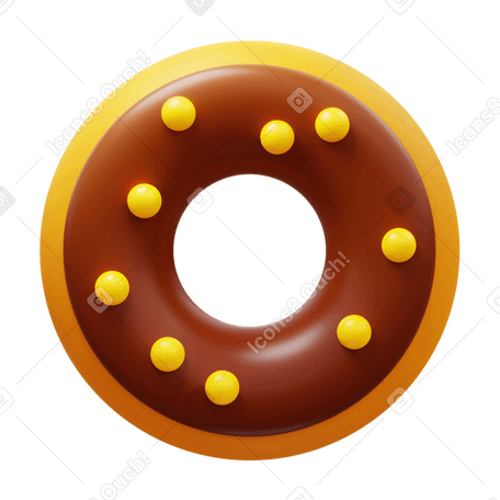 3D doughnut PNG, SVG