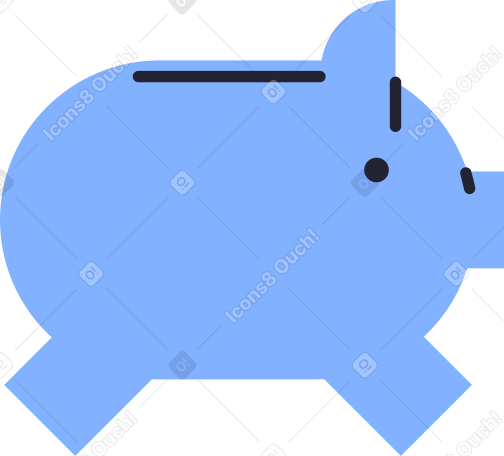 青い貯金箱 PNG、SVG
