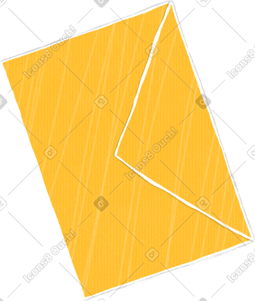 Yellow postal letter PNG, SVG