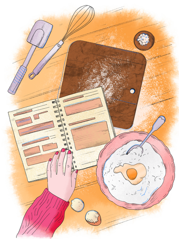 Baking according to the recipe PNG, SVG