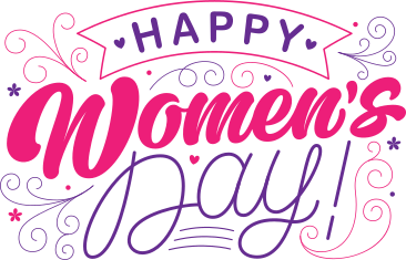 lettering happy women's day! flourish elements text PNG, SVG