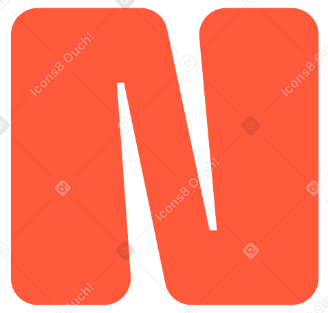 letter n Illustration in PNG, SVG