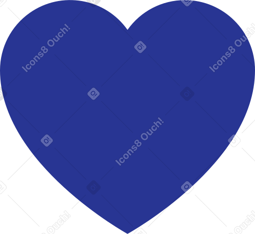 심장 진한 파란색 PNG, SVG