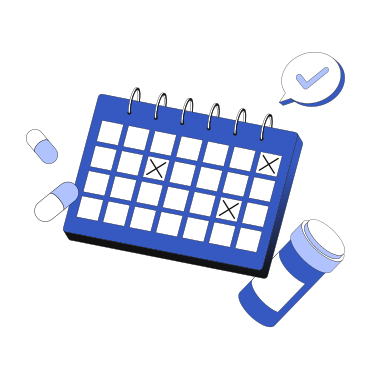 Medication schedule calendar PNG, SVG
