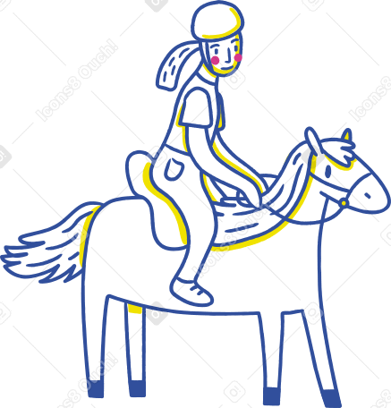 horse rider Illustration in PNG, SVG