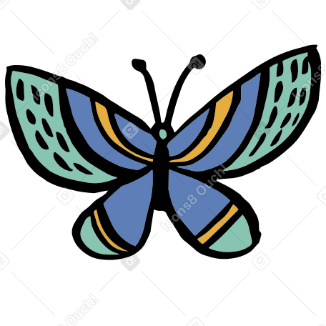 butterfly Illustration in PNG, SVG